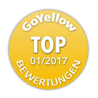 GoYellow Bewertungssiegel - Top bewertet